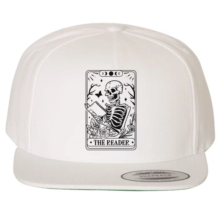 The Reader Tarot Card Skeleton Reading Wool Snapback Cap