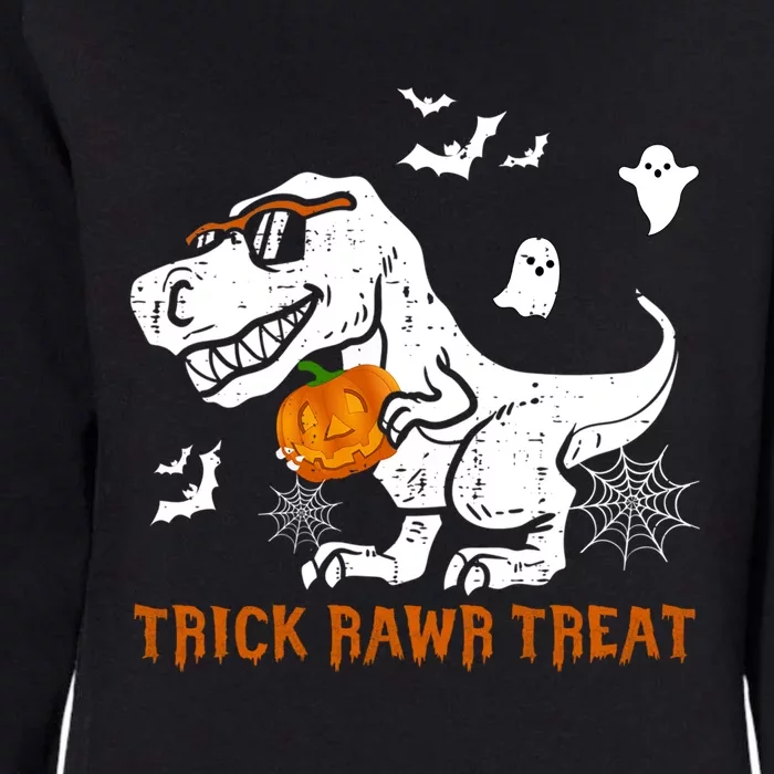 Trick Rawr Treat Funny Dinosaur Pumpkin Halloween Cute Gift Womens California Wash Sweatshirt