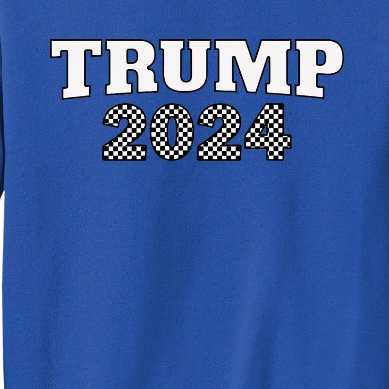 Trump Racing Theme 2024 Checker Tall Sweatshirt