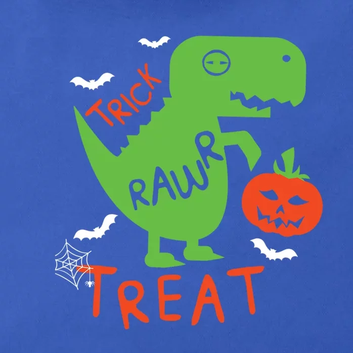 Trick Rawr Treat Funny Rex Pumpkin Halloween Gift Zip Tote Bag