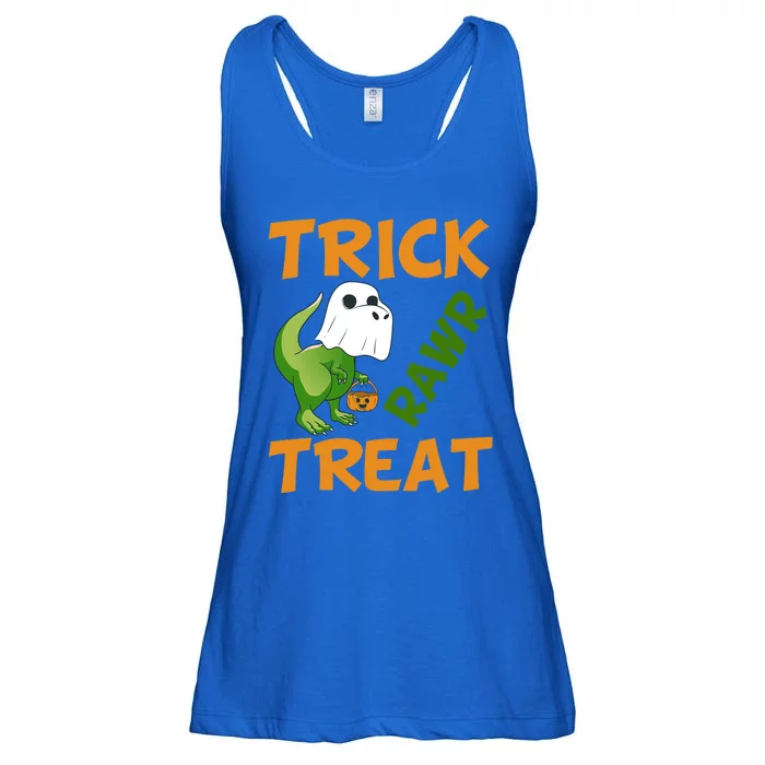 Trick Rawr Treat Halloween Dino Trick Or Treat Dinosaur Gift Ladies Essential Flowy Tank