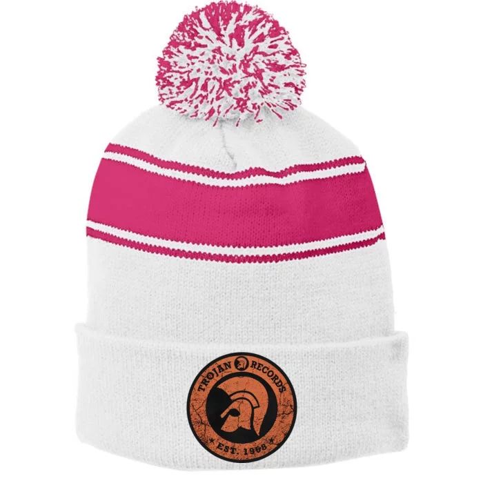 Trojan Records Stripe Pom Pom Beanie