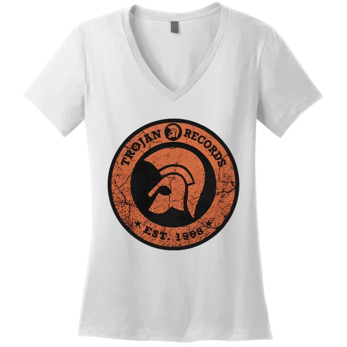 Trojan Records Women's V-Neck T-Shirt