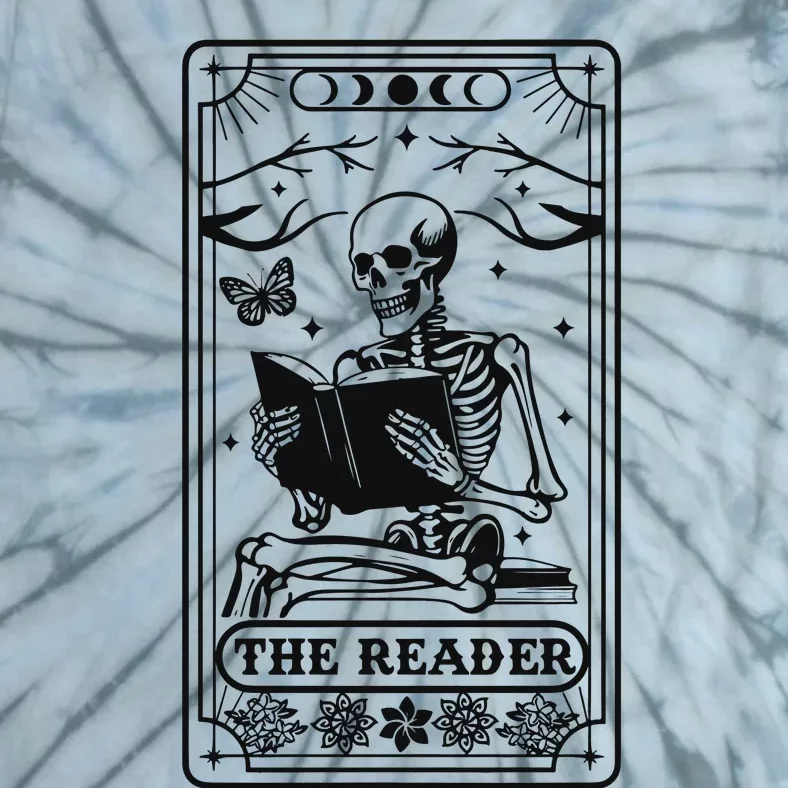 The Reader Tarot Card Skeleton Reading Tie-Dye T-Shirt