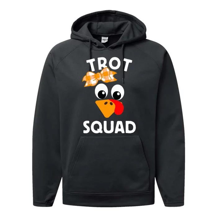 Thanksgiving Running Turkey Trot Squad Performance Fleece Hoodie