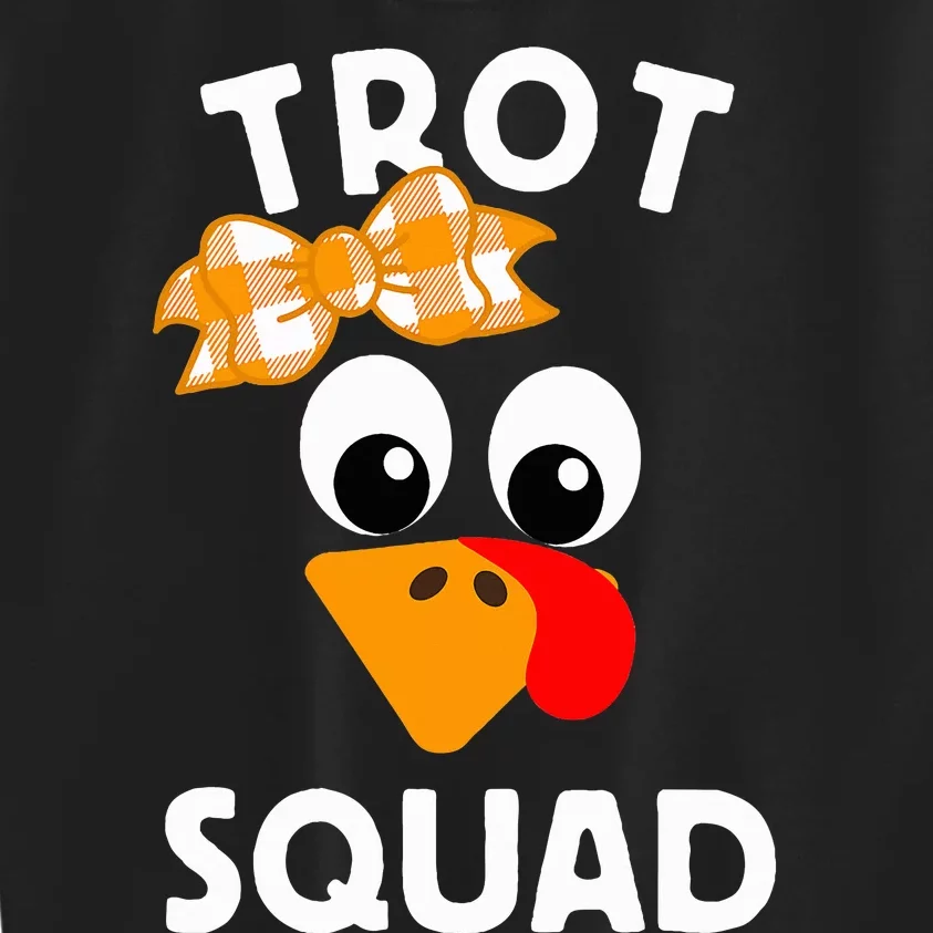 Thanksgiving Running Turkey Trot Squad Kids Sweatshirt