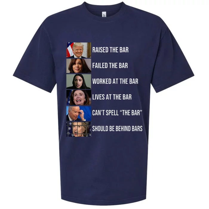 Trump Raised The Bar Failed The Bar Worked At The Bar Sueded Cloud Jersey T-Shirt