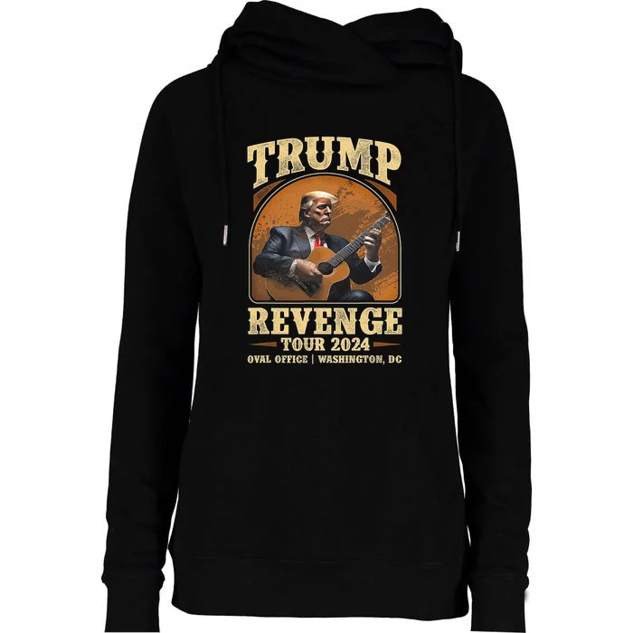 Trump Revenge T.O.U.R 2024 Womens Funnel Neck Pullover Hood