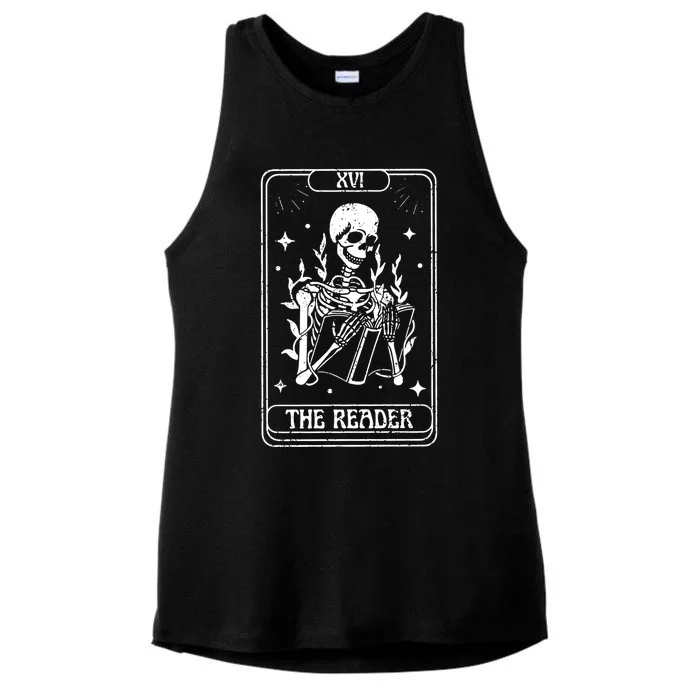 The Reader Tarot Card Witch Vibes Reading Bookworm Bookish Gift Ladies Tri-Blend Wicking Tank