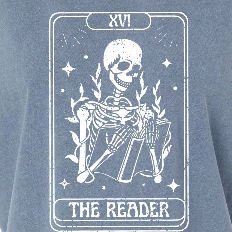 The Reader Tarot Card Witch Vibes Reading Bookworm Bookish Gift Garment-Dyed Women's Muscle Tee