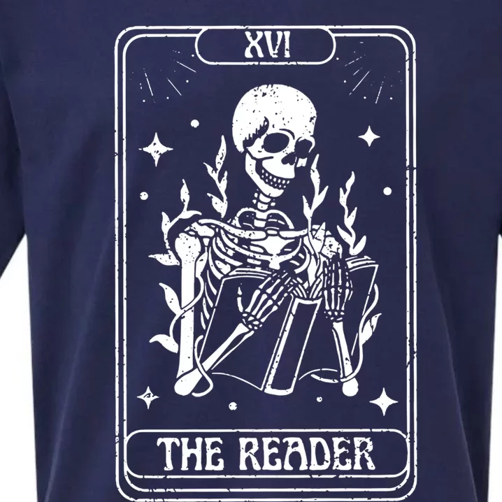 The Reader Tarot Card Witch Vibes Reading Bookworm Bookish Gift Sueded Cloud Jersey T-Shirt