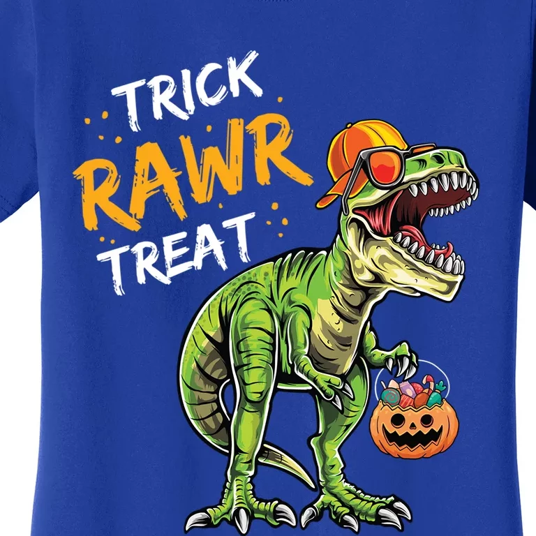 Trick Rawr Treat Halloween T Rex Dinosaur Rawrsome Gift Cute Gift Women's T-Shirt