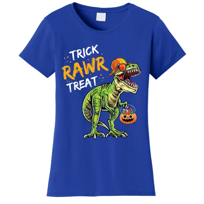 Trick Rawr Treat Halloween T Rex Dinosaur Rawrsome Gift Cute Gift Women's T-Shirt