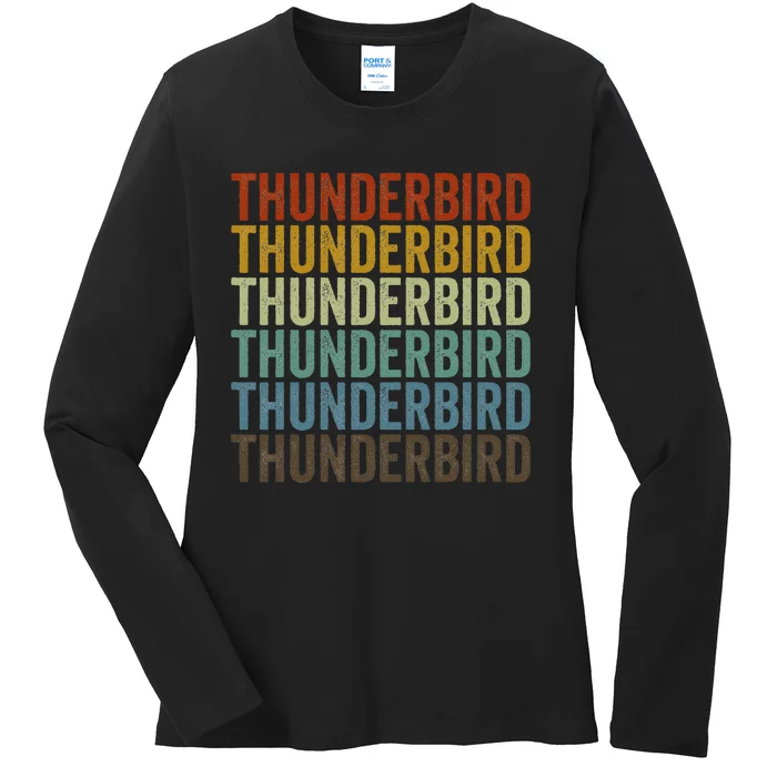 Thunderbird Retro Ladies Long Sleeve Shirt