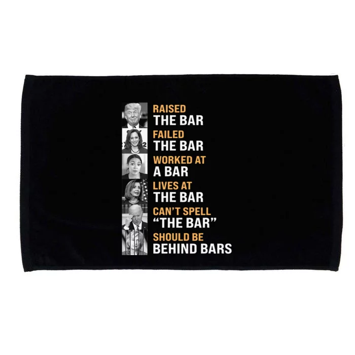 Trump Raised The Bar Harris Failed The Bar Microfiber Hand Towel