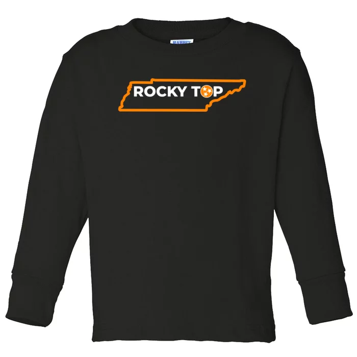 Tennessee Rocky Top TN Rocky Top Volunteer State Vintage Toddler Long Sleeve Shirt