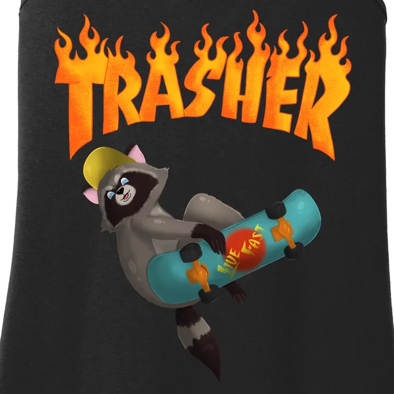 Trasher Raccoon Ladies Essential Tank