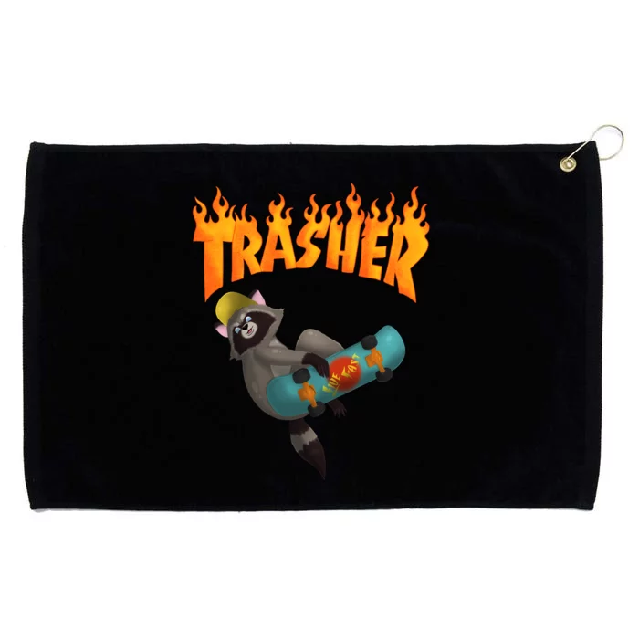 Trasher Raccoon Grommeted Golf Towel