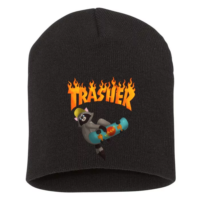 Trasher Raccoon Short Acrylic Beanie