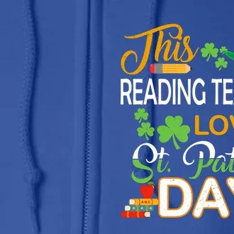 This Reading Teacher Love St Patrick's Day Shenanigans With Gift Full Zip Hoodie