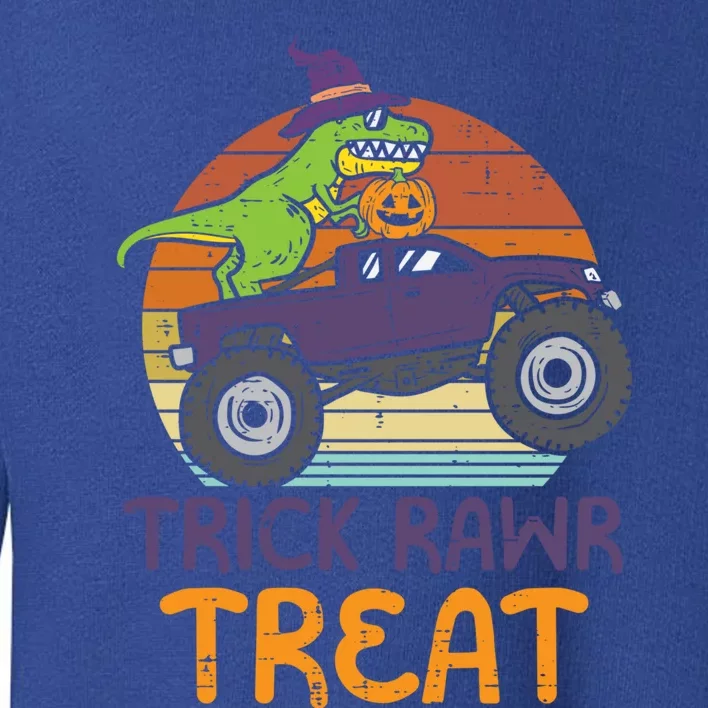 Trick Rawr Treat Dinosaur Monster Truck Halloween Cute Gift Toddler Sweatshirt