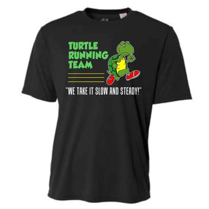 Turtle Running Team Slow And Steady Funny Runner Cooling Performance Crew T-Shirt