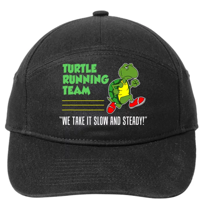 Turtle Running Team Slow And Steady Funny Runner 7-Panel Snapback Hat