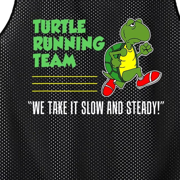 Turtle Running Team Slow And Steady Funny Runner Mesh Reversible Basketball Jersey Tank