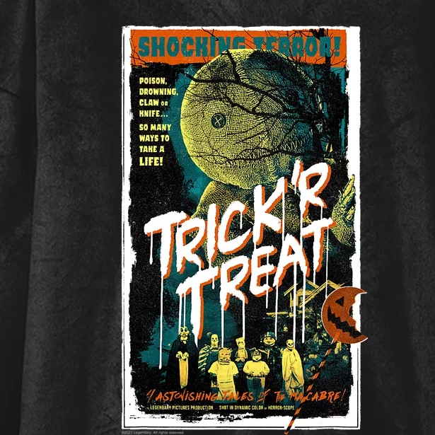 Trick ‘R Treat – Tales Of The Macabre Retro Poster Hooded Wearable Blanket