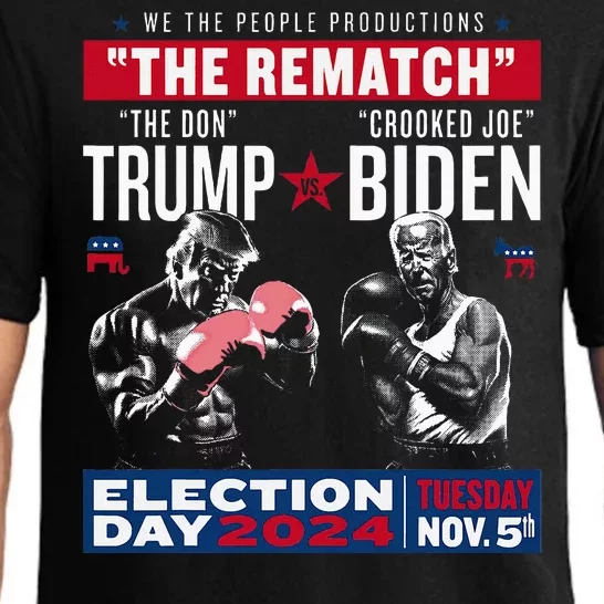 The Rematch The Don And Crooked Joe Pro Trump 2024 Pajama Set