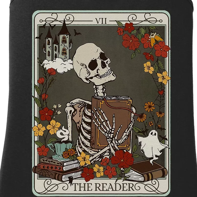 The Reader Tarot Card Bookish Ladies Essential Tank