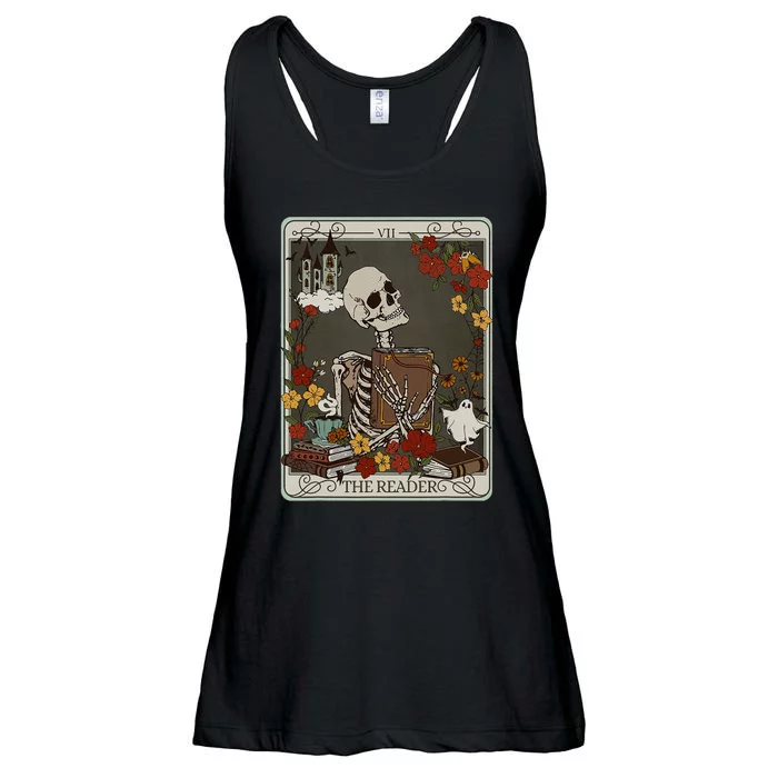 The Reader Tarot Card Bookish Ladies Essential Flowy Tank