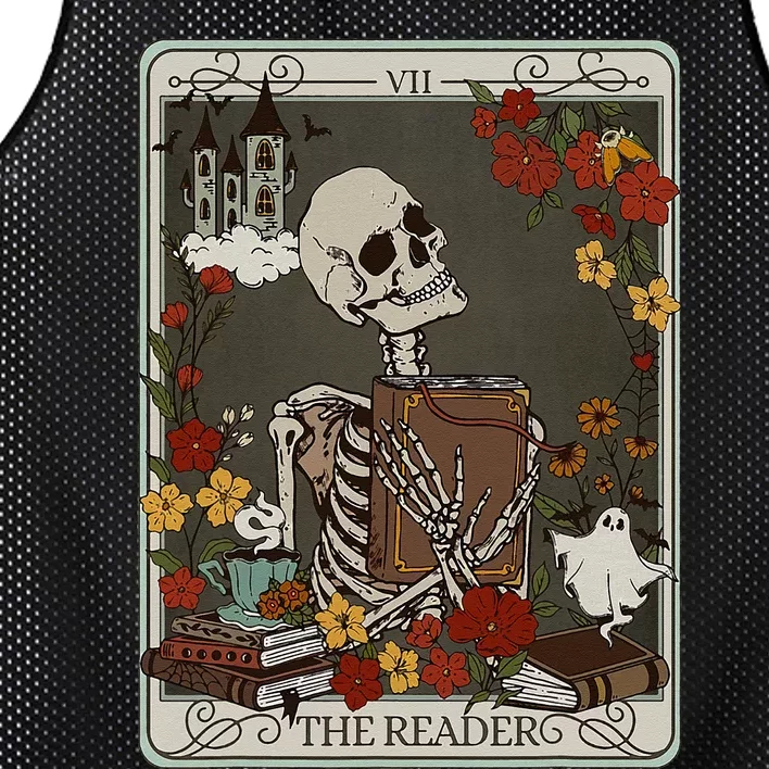 The Reader Tarot Card Bookish Mesh Reversible Basketball Jersey Tank