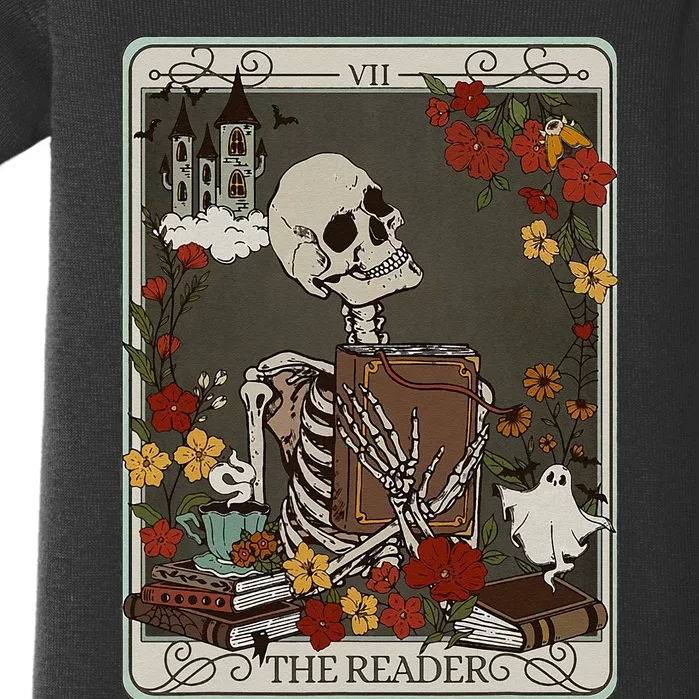 The Reader Tarot Card Bookish Baby Bodysuit