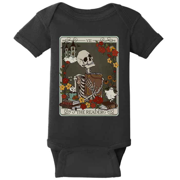 The Reader Tarot Card Bookish Baby Bodysuit