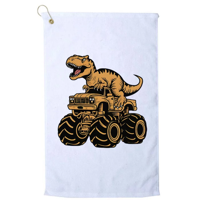 Tyrannosaurus Rex Trex Monster Truck Dinosaur Design Platinum Collection Golf Towel