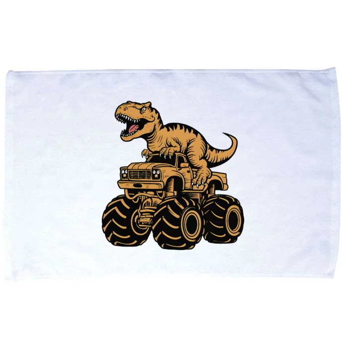 Tyrannosaurus Rex Trex Monster Truck Dinosaur Design Microfiber Hand Towel