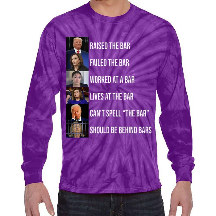 Trump Raised The Bar Failed The Bar Tie-Dye Long Sleeve Shirt