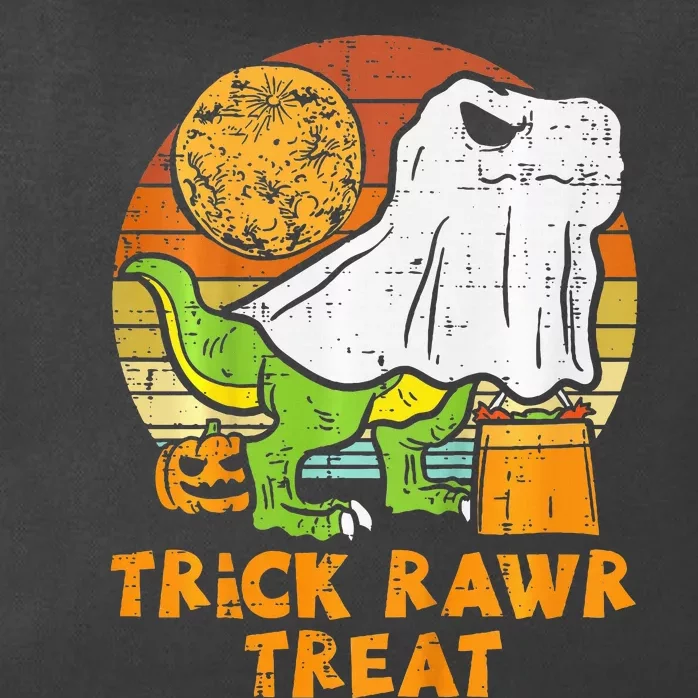 Trick Rawr Treat Ghost Dino Trex Halloween Zip Tote Bag