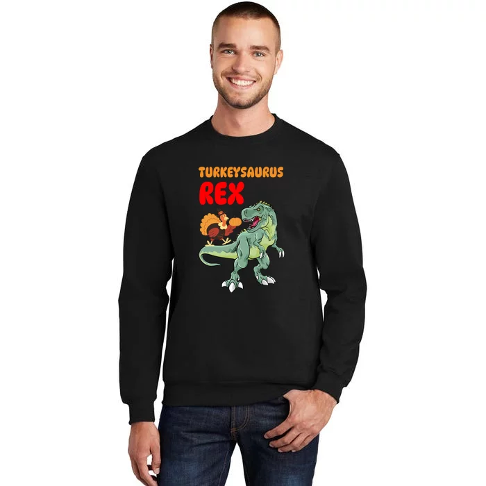 Turkeysaurus Rex Turkey Dino Thanksgiving Sweatshirt