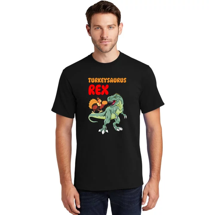 Turkeysaurus Rex Turkey Dino Thanksgiving Tall T-Shirt