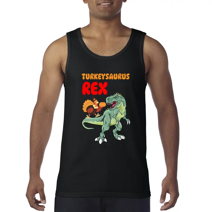 Turkeysaurus Rex Turkey Dino Thanksgiving Tank Top