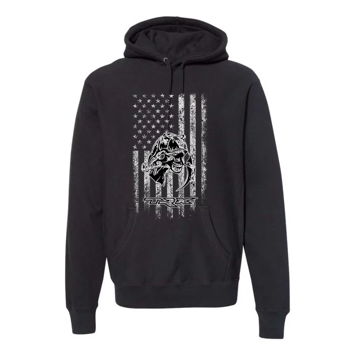 T Rex TRX Truck Car Ram USA Flag Premium Hoodie