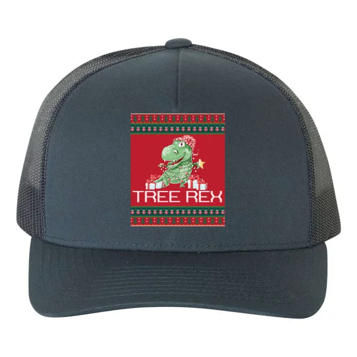 Tree Rex Ugly Sweater Funny Dinosaur Xmas Graphic Gift Meaningful Gift Yupoong Adult 5-Panel Trucker Hat