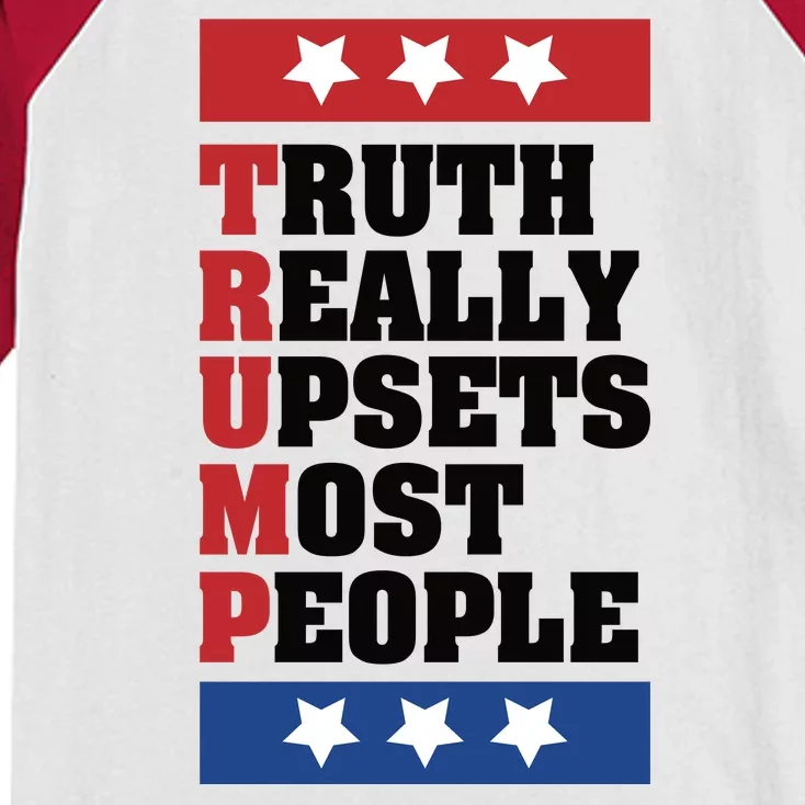 Truth Really Upsets Most People Support Donald Trump Republican Kids Colorblock Raglan Jersey