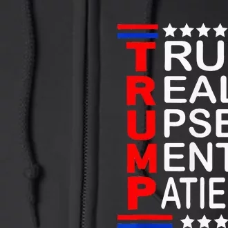 Trump Really Upsets Mental Patients Full Zip Hoodie