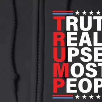 Truth Reality Upsets Most People Full Zip Hoodie