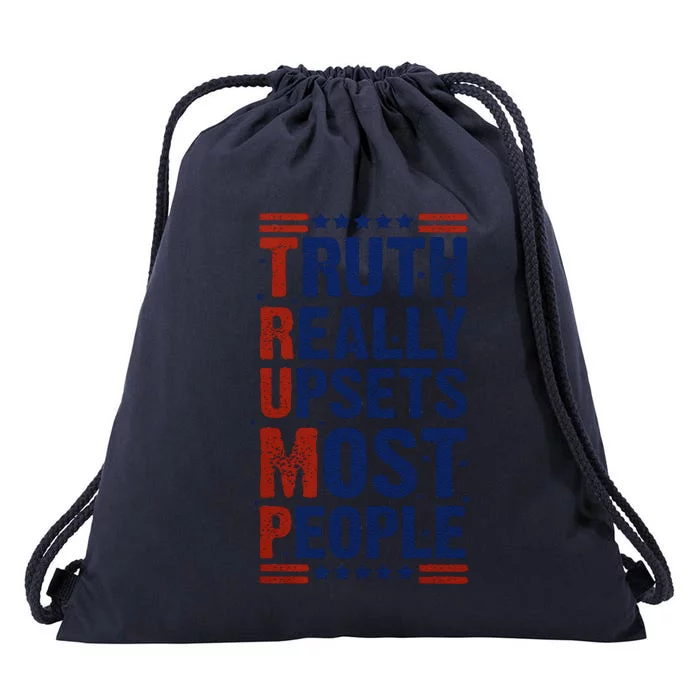 Truth Really Upsets Most People Drawstring Bag