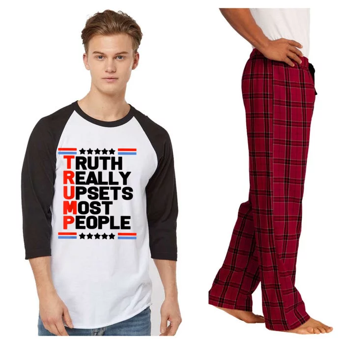 Truth Really Upsets Most People Trump 2024 Raglan Sleeve Pajama Set