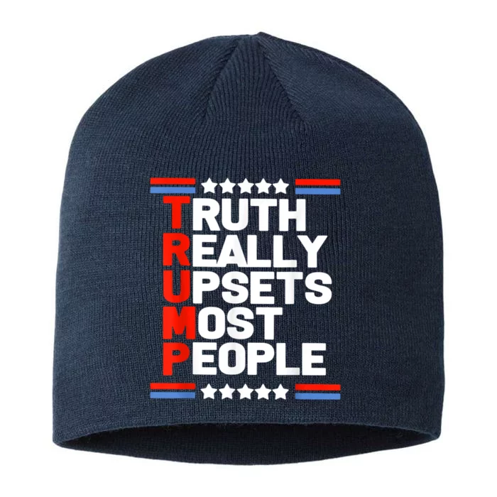 Truth Really Upsets Most People Trump 2024 8 1/2in Sustainable Knit Beanie